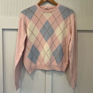 Brandy Melville John Galt Pastel Argyle Sweater